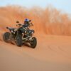 single seat Quad bike in open desert