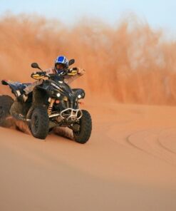 single seat Quad bike in open desert