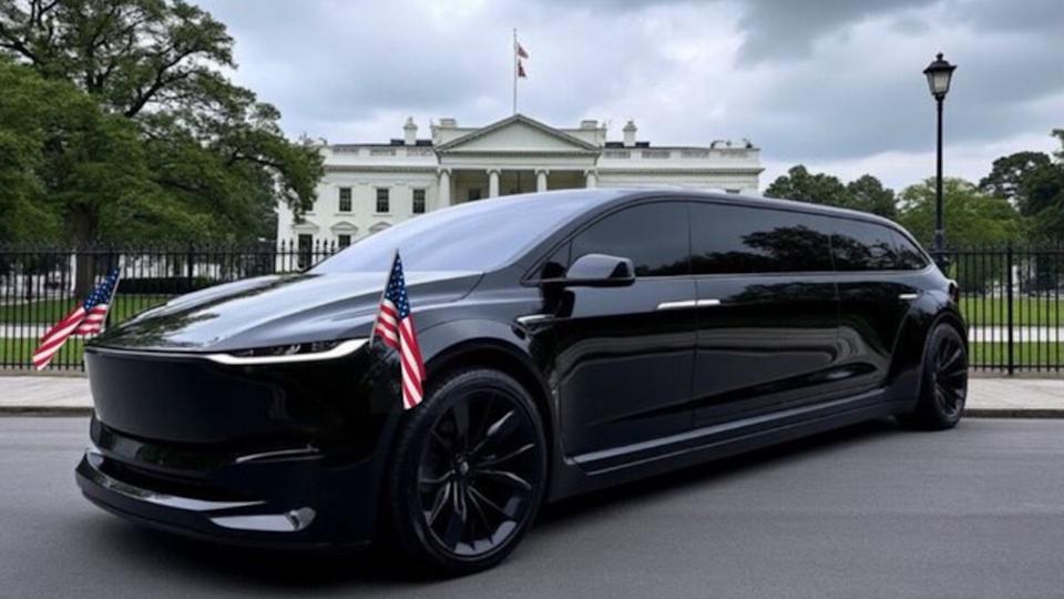 Tesla Model X Limousine for rent in Dubai